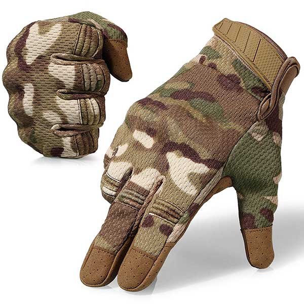 AXBXCX Breathable Flexible Touch Screen Rubber Hard Knuckle Full Finger Tactical Gloves 